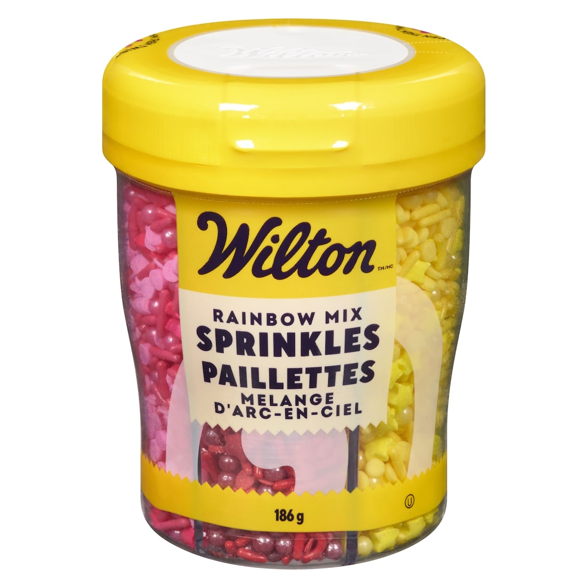 Wilton Mélange de paillettes arc-en-ciel 6 cellules avec couvercle rotatif, 185 g 186 g, 4,30 $/100g