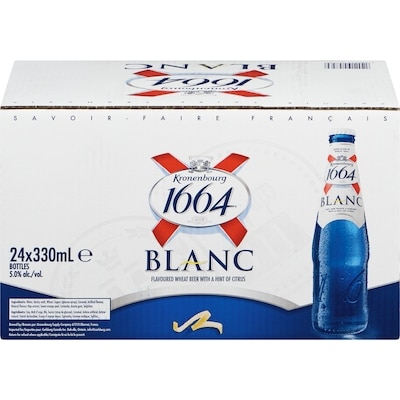 Kronenbourg Blanc Flavoured Wheat Beer With A Hint Of Citrus (ID required at pick-up) 24x330.0 ml, $0.52/100ml