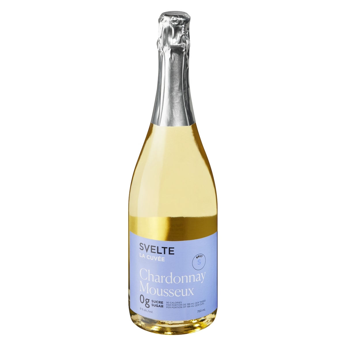 Svelte La Cuvée Partially Dealcoholized Sparkling Carbonated Wine Chardonnay Mousseux (ID required at pick-up) 750 ml, $2.16/100ml