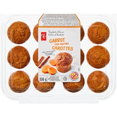 President's Choice Carrot Mini Muffins 336 g, $2.08/100g