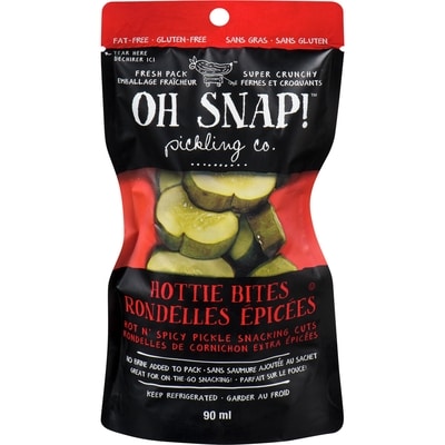 Oh Snap Hot N' Spicy Pickle Snacking Cuts Hottie Bites 90 ml, $2.94/100ml