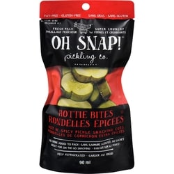 Oh Snap Collation de rondelles de cornichon piquant rondelles épicées 90 ml, 3,32 $/100ml
