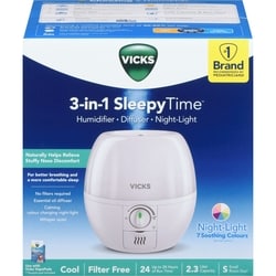 Vicks Humidifier Diffuser Night-Light S 2.3 Liter Capacity 1 ea, $71.99/1ea