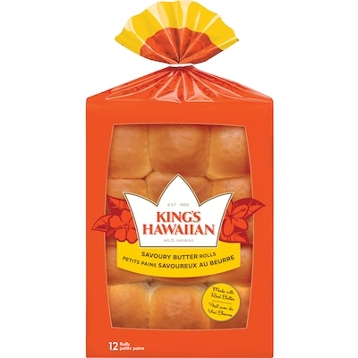 King's Hawaiian Petits pains savoureux au beurre 340 g, 1,32 $/100g