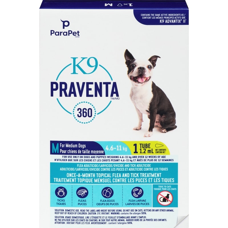 Topical Flea and Tick Treatment for Dogs 4.6kg to 11kg, Single Dose