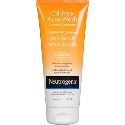 Neutrogena Cream Cleanser Oil-Free Acne Wash 200 ml, $6.00/100ml