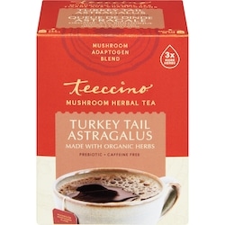 Teeccino Mushroom Herbal Tea Turkey Tail Astragalus 10 ea, $1.20/1ea