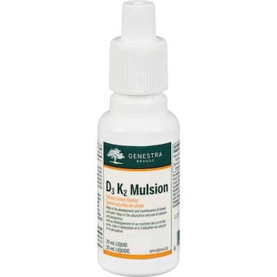Genestra D3 K2 Mulsion Natural Lemon Flavour 1 ea, $48.99/1ea
