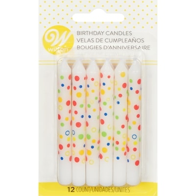Wilton Happy Birthday Sweet Dots Candles 12 ea, $0.33/1ea