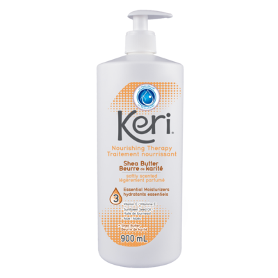 Keri Nourishing Therapy Shea Butter Essential Moisturizers 900 ml, $1.39/100ml