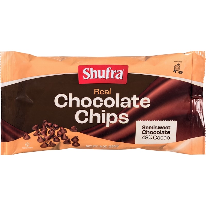 choco⭐︎chip Shufra Real Chocolate Chips Semisweet Chocolate 48% Cacao - 255 g