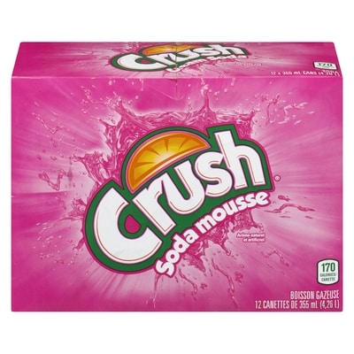 Crush Boisson gazeuse soda mousse 355 ml, 2,11 $/100ml