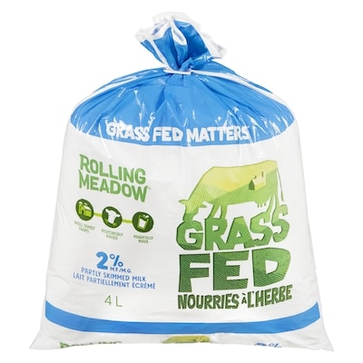 Rolling Meadow Partly Skimmed Milk 2% M.F. 4 l, $0.26/100ml