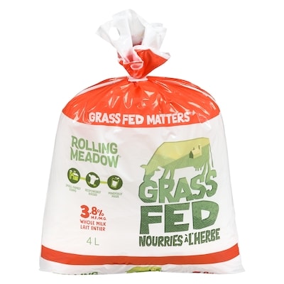 Rolling Meadow Whole Milk 3.8% M.F. 4 l, $0.27/100ml