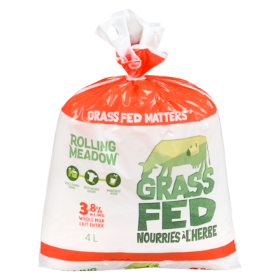 Rolling Meadow Lait entier 3.8% m.g. 4 l, 0,32 $/100ml
