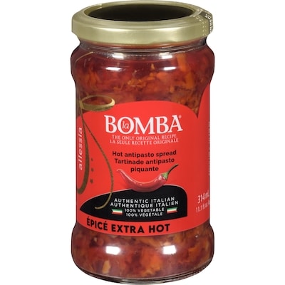 Allessia La Bomba Hot Antipasto Spread Extra Hot 314 ml, $2.70/100ml