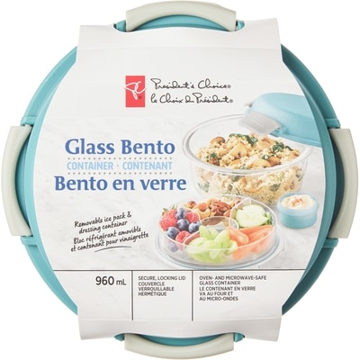 le Choix du Président Ensemble à salade Bento en verre 1 ea, 15,00 $/1ch