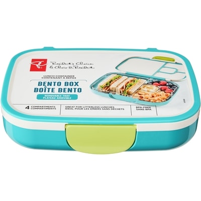President's Choice Bento Lunch Box -Teal 1 ea, $15.00/1ea