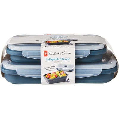 President's Choice Collapsible Silicone Container Set - 2Pack Large 2 ea, $7.50/1ea