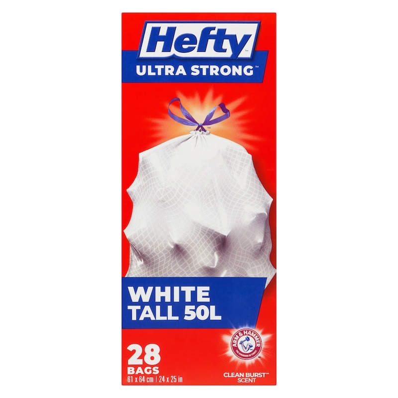 Ultra Strong White Bags With Drawstring Tall 50 L