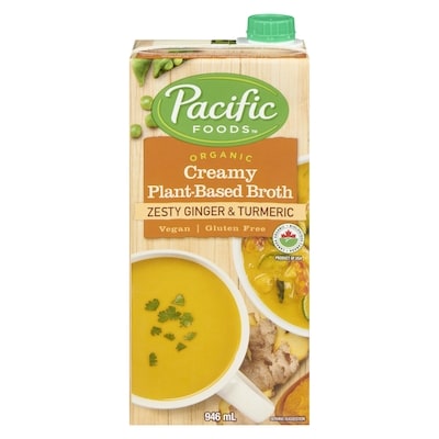 Pacific Foods Organic Creamy Plant-Based Broth Zesty Ginger & Turmeric 946 ml, $0.79/100ml