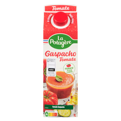 La Potagere Tomato Gaspacho Tomato And Vegetable Soup 1 l, $0.95/100ml