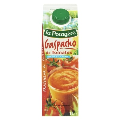 La Potagere Gaspacho de tomates soupe de tomates et légumes 1 l, 0,95 $/100ml