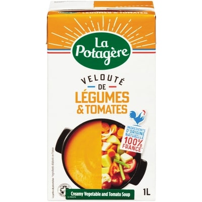 La Potagere Velouté de légumes & tomates 1 l, 0,68 $/100ml