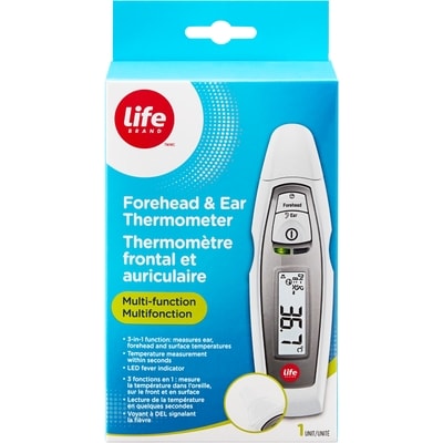 Life Thermomètre frontal et auriculaire 1 ea, 59,99 $/1ch