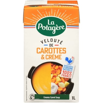 La Potagere Velouté de carottes 1 l, 0,68 $/100ml