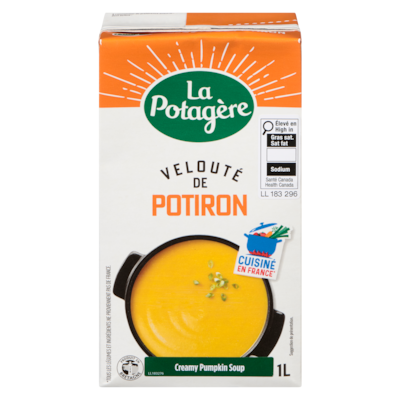 La Potagere Velouté de potiron 1 l, 0,68 $/100ml