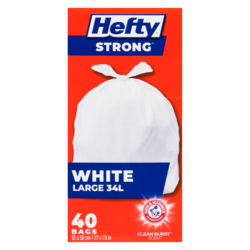 Hefty Strong Easy Flaps Kitchen Bags Large 34 L - 40 ea | Real