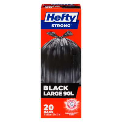 Hefty Strong Easy Flaps Garbage Bags Large 77 L 20 ea, $0.35/1ea
