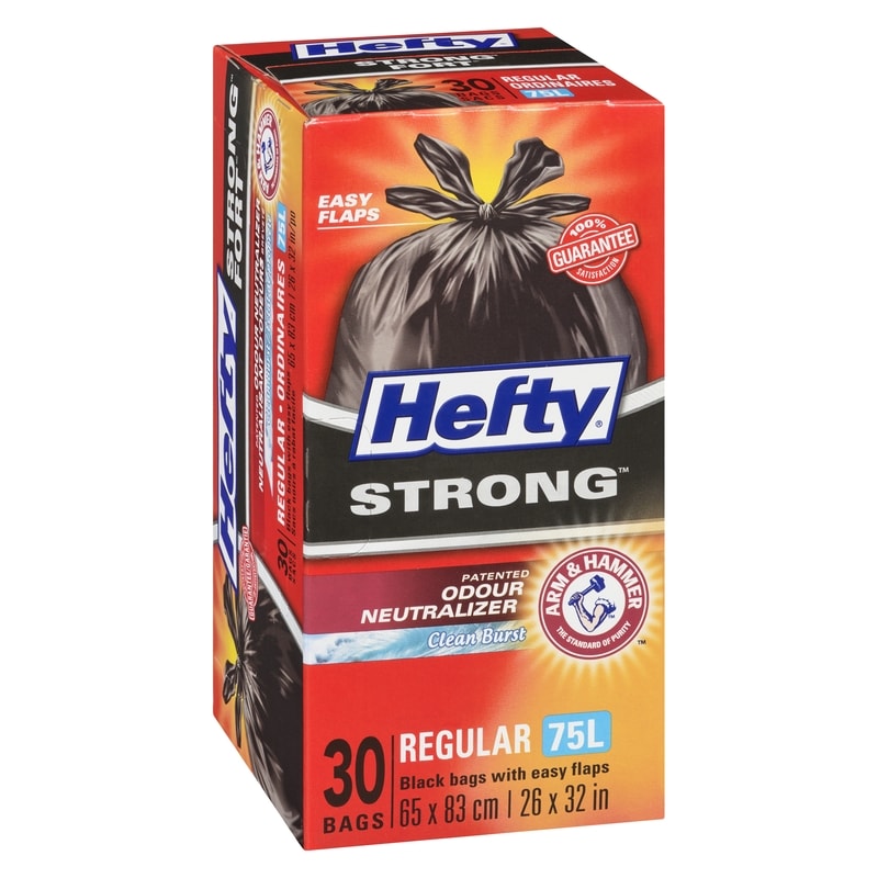 Strong Easy Flaps Garbage Bags Regular 75 L