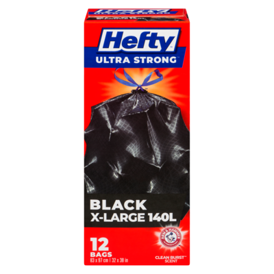 Hefty Ultra Strong Drawstring Garbage Bags Extra Large 121 L 12 ea, $0.67/1ea