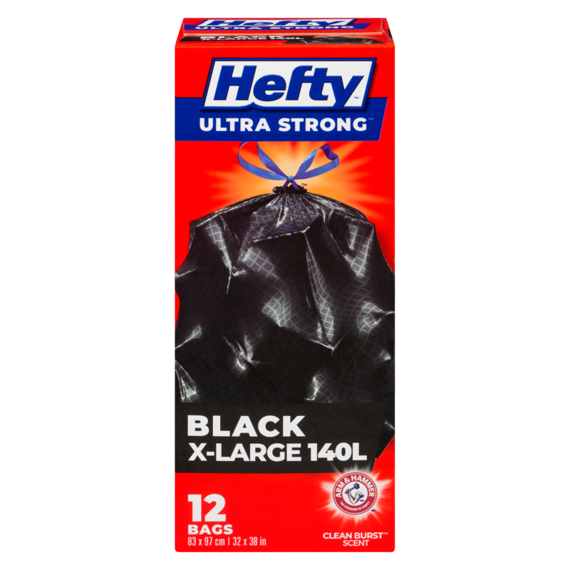 Ultra Strong Drawstring Garbage Bags Extra Large 121 L