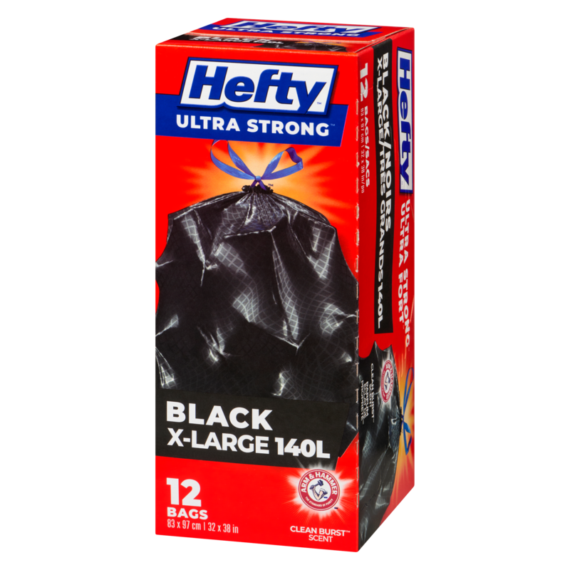 Ultra Strong Drawstring Garbage Bags Extra Large 121 L