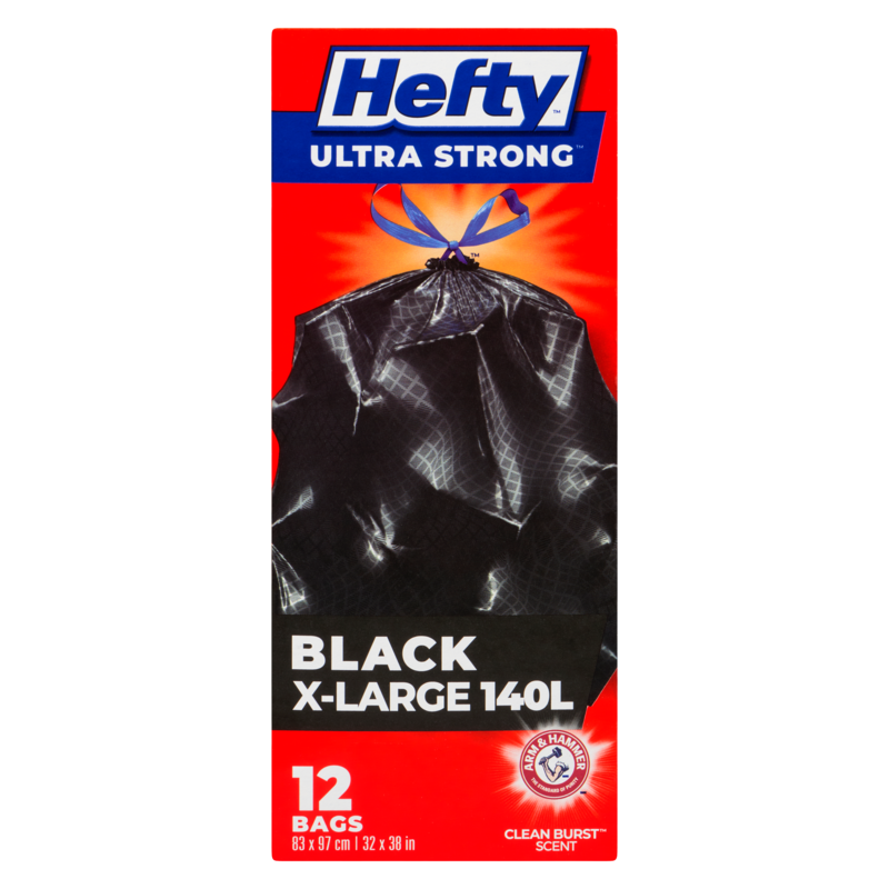 Ultra Strong Drawstring Garbage Bags Extra Large 121 L