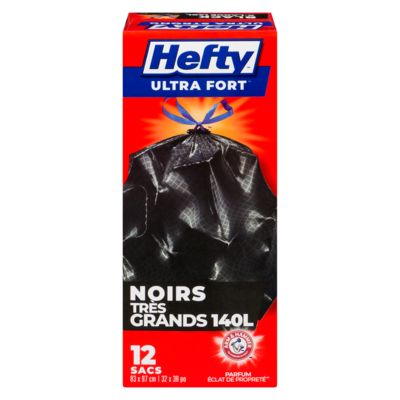 Hefty Ultra fort sacs à ordures à cordon très grands 121 l 12 ea, 0,67 $/1ch