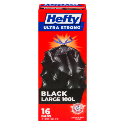Hefty Ultra Strong Drawstring Garbage Bags Large 77 L 16 ea, $0.47/1ea