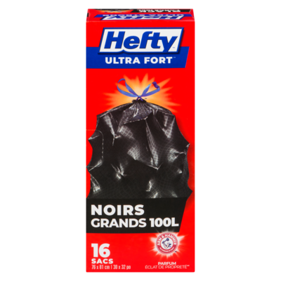 Hefty Ultra fort sacs à ordures à cordon grands 77 l 16 ea, 0,47 $/1ch