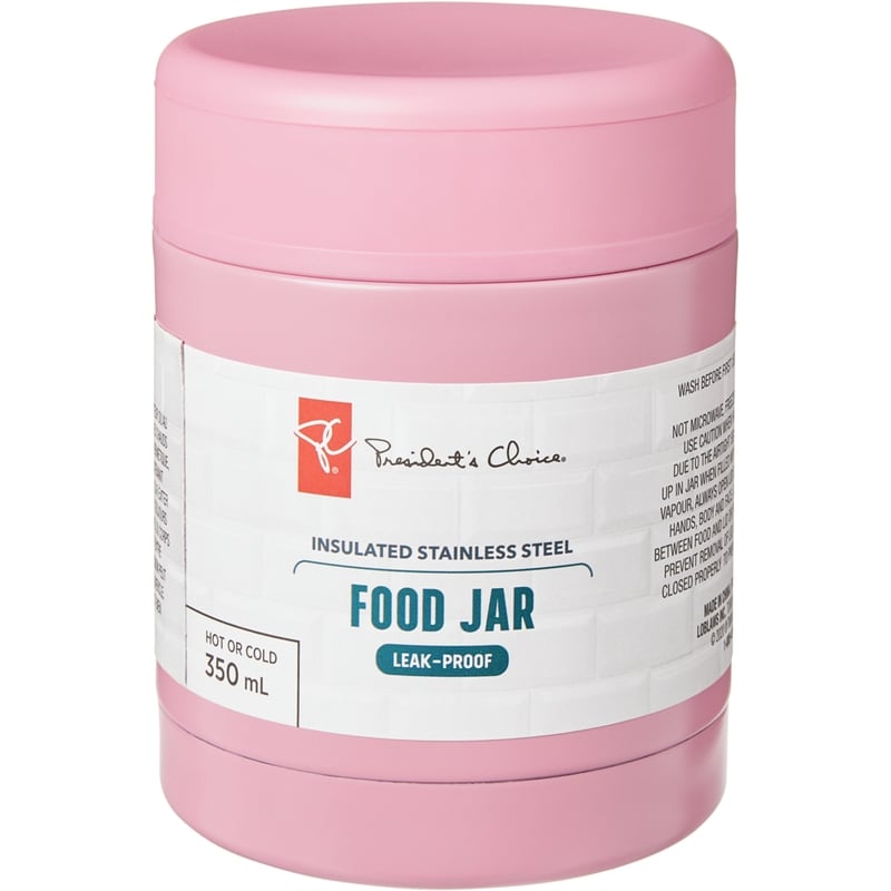 PC 350ML Vacumn Food Jar Pink