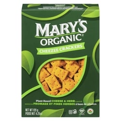 Mary’s Crackers Cheezee crackers saveur de fromage et fines herbes á base de plantes 120 g, 5,00 $/100g