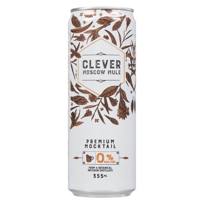 Clever Mocktails Moscow Mule 355 ml, $0.84/100ml