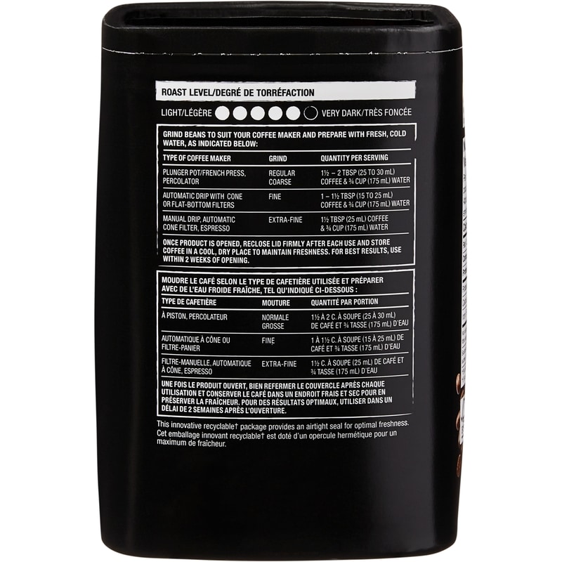 Gourmet West Coast Dark Roast Swiss Water Process Decaffeinated Whole Bean Coffee