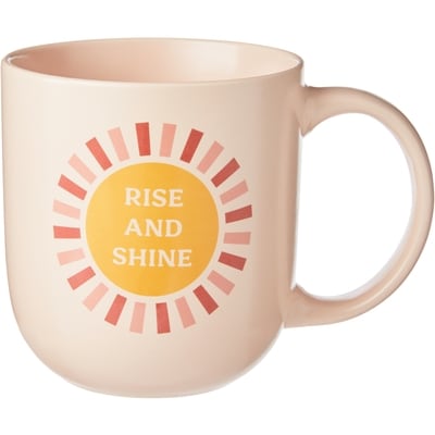 Life at Home Tasse avec décalcomanie mate – Soleil 1 ea, 5,00 $/1ch