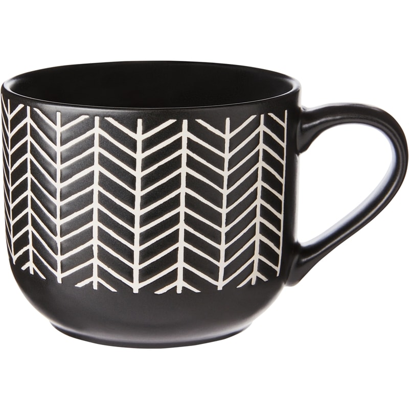 Wax Resist Mug -Chevron