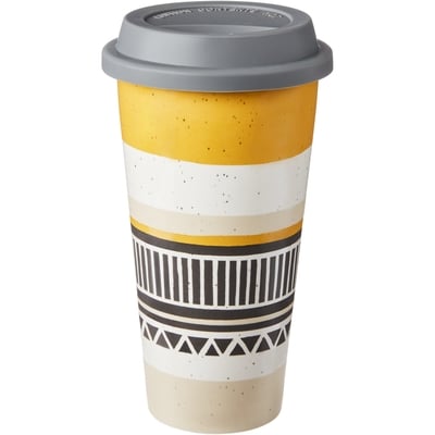 Life at Home Grande tasse de voyage en céramique – Ocre 1 ea, 10,00 $/1ch