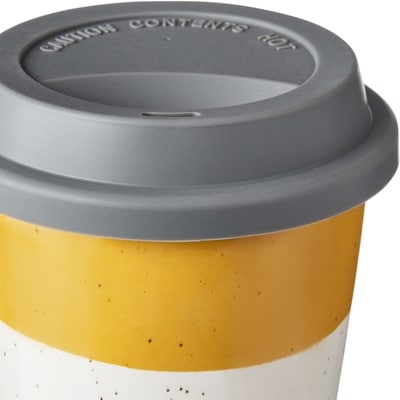 Grande tasse de voyage en céramique&nbsp;– Ocre