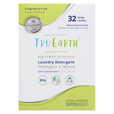 Tru Earth Eco-Strips Laundry Detergent Ultra Concentrated Fragrance-Free 32 ea, $0.53/1ea